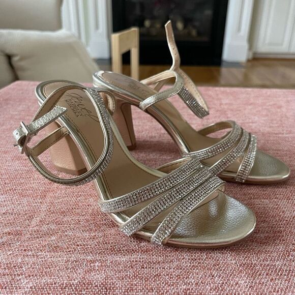 NWOB Jewel Badgley Mischka Women's Brighton Heeled Sandal Sz 5.5 - Picture 6 of 12